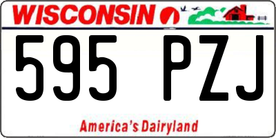 WI license plate 595PZJ