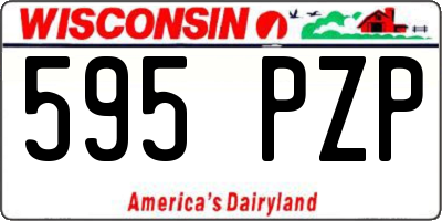WI license plate 595PZP