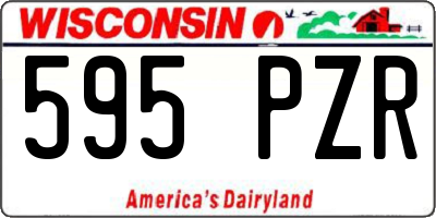 WI license plate 595PZR