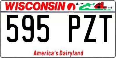 WI license plate 595PZT
