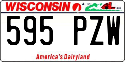 WI license plate 595PZW