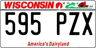 WI license plate 595PZX