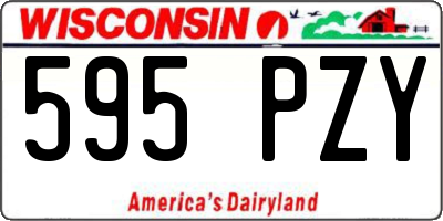 WI license plate 595PZY