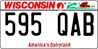 WI license plate 595QAB