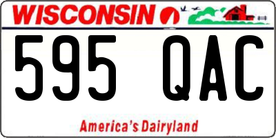 WI license plate 595QAC