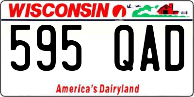 WI license plate 595QAD