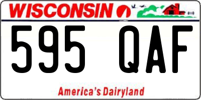 WI license plate 595QAF