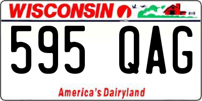 WI license plate 595QAG