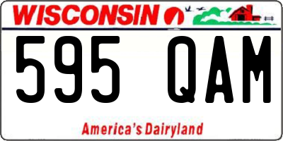 WI license plate 595QAM