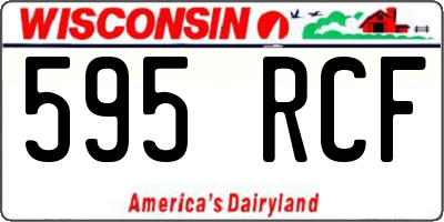 WI license plate 595RCF