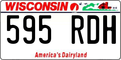 WI license plate 595RDH