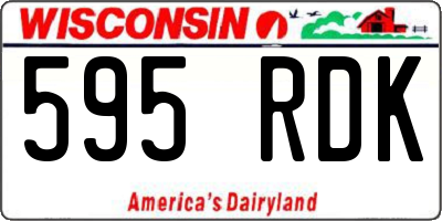 WI license plate 595RDK