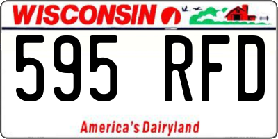 WI license plate 595RFD