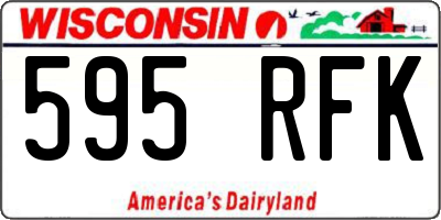 WI license plate 595RFK