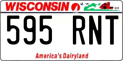 WI license plate 595RNT