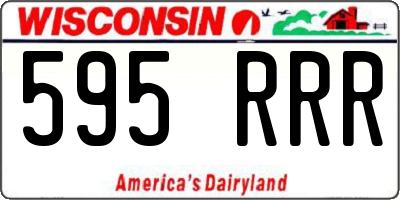 WI license plate 595RRR