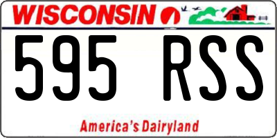 WI license plate 595RSS