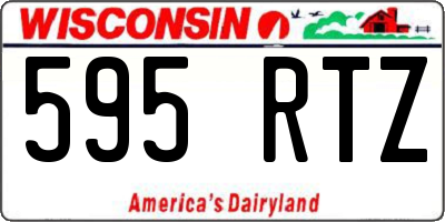WI license plate 595RTZ