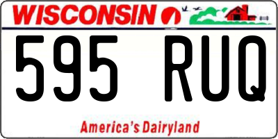 WI license plate 595RUQ