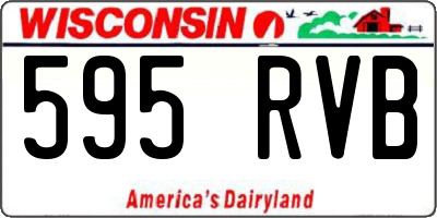WI license plate 595RVB
