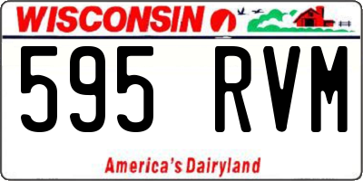 WI license plate 595RVM