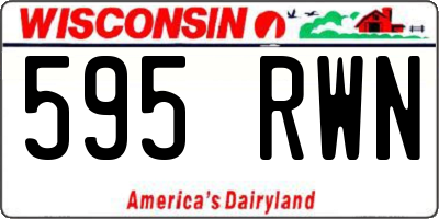 WI license plate 595RWN