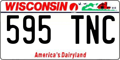 WI license plate 595TNC