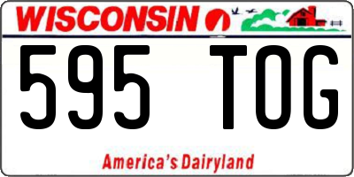 WI license plate 595TOG