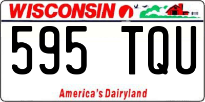 WI license plate 595TQU