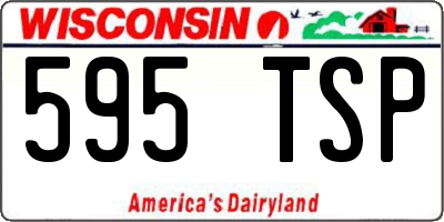 WI license plate 595TSP
