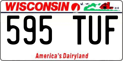 WI license plate 595TUF