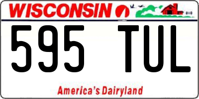 WI license plate 595TUL