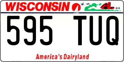 WI license plate 595TUQ