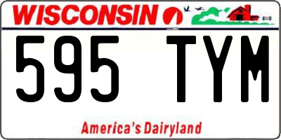 WI license plate 595TYM
