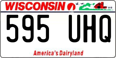 WI license plate 595UHQ