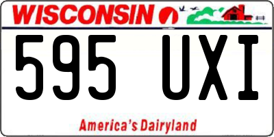 WI license plate 595UXI