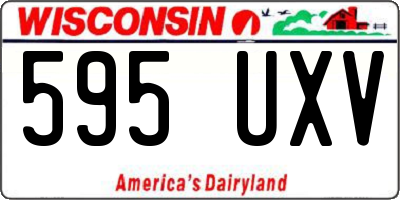 WI license plate 595UXV