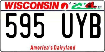 WI license plate 595UYB