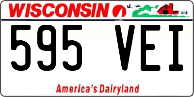 WI license plate 595VEI