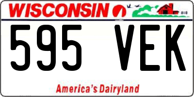 WI license plate 595VEK
