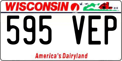 WI license plate 595VEP