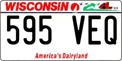 WI license plate 595VEQ