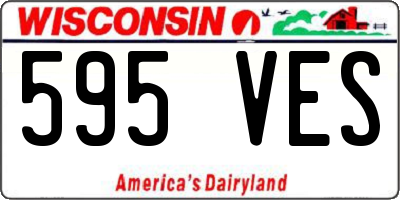WI license plate 595VES