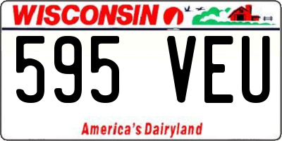 WI license plate 595VEU