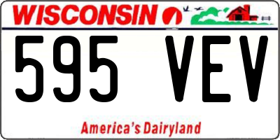 WI license plate 595VEV