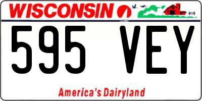 WI license plate 595VEY