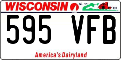 WI license plate 595VFB