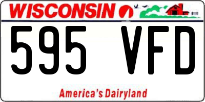 WI license plate 595VFD