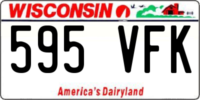 WI license plate 595VFK