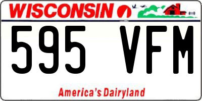 WI license plate 595VFM